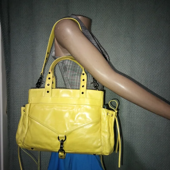 Botkier Yellow Leather Shoulder Bag. - Picture 2 of 15